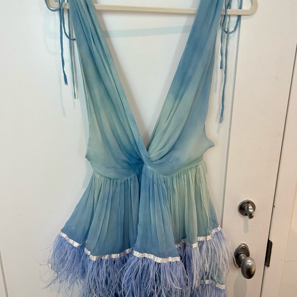 Dana Foley | Sold out two-tiered feather dress - Picture 2 of 7